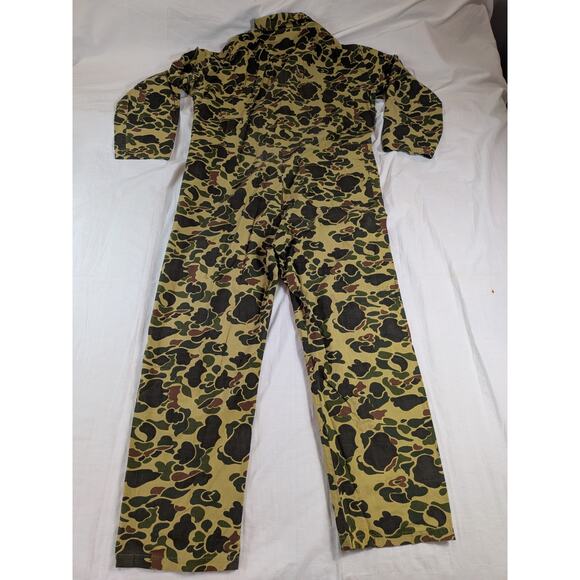 Vintage Coveralls Large Lightweight Duck Camo Warm Weather Early Season - Picture 3 of 8